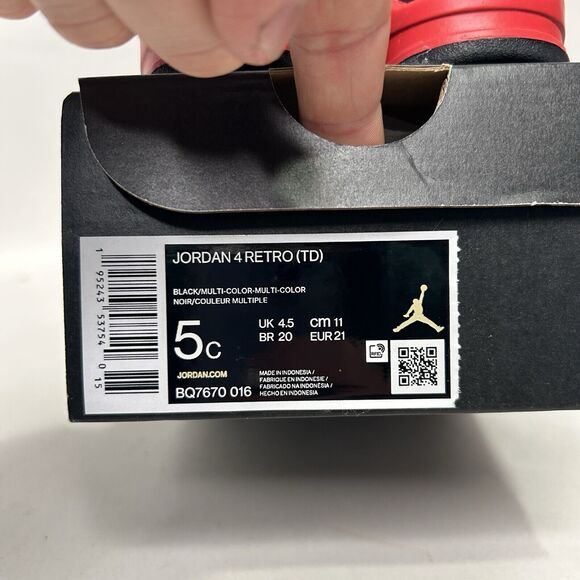 Nike Air Jordan 4 Retro TD “Red Thunder” 2024 - Picture 5 of 5